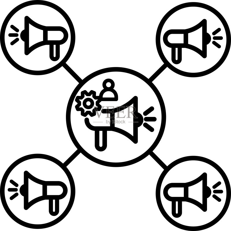 联盟营销图标,沟通符号图标素材