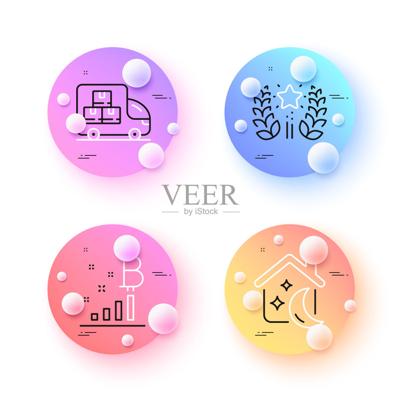 送货卡车比特币图表排名极简图标素材