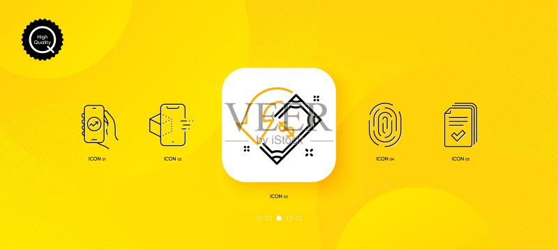 增强现实,讲义和金融App极简线条图标。用于Web应用程序、印刷。矢量图标素材