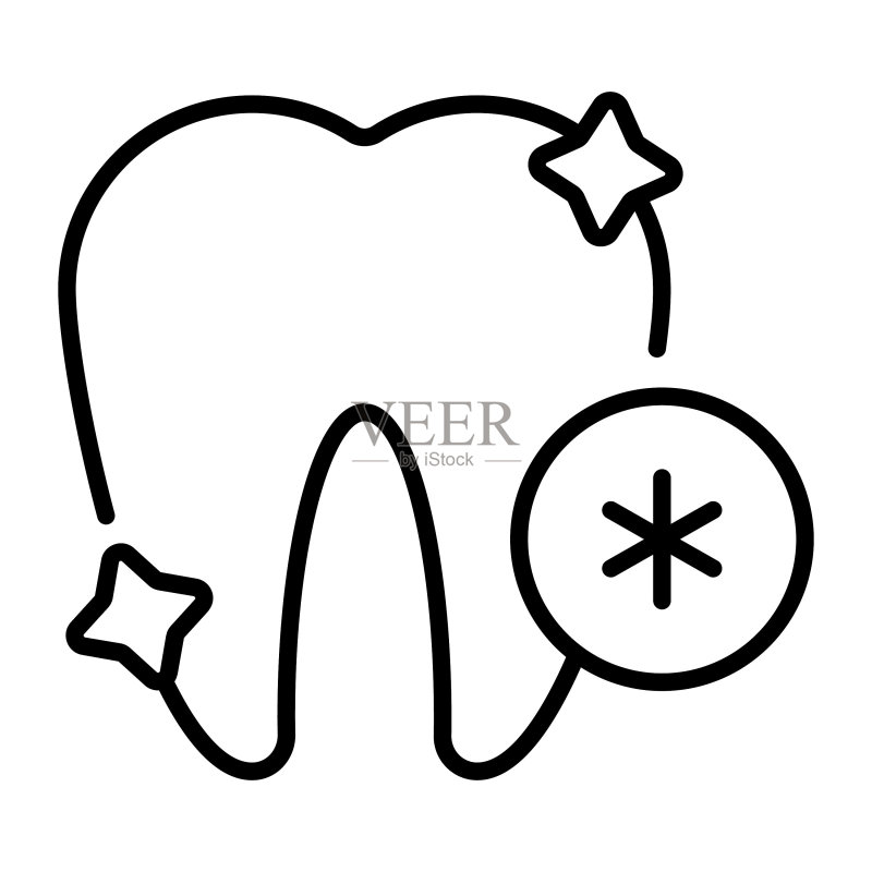 现代潮流风格牙科护理矢量图标图标素材
