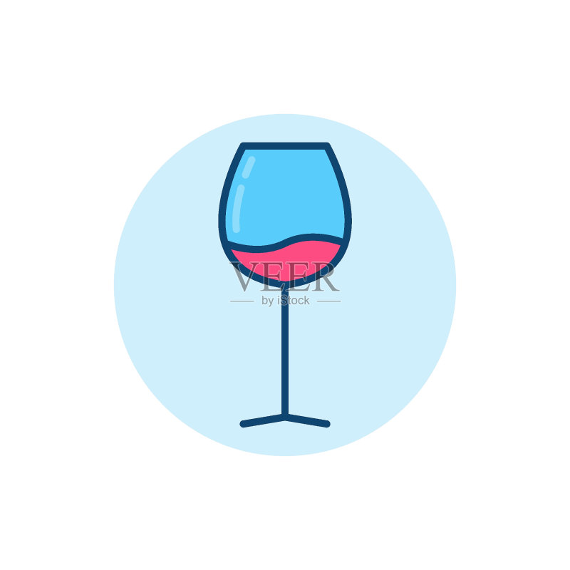 扁平风格酒杯图标图标素材