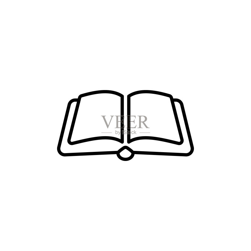 教育概念书籍线条图标图标素材