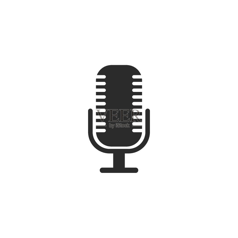 麦克风播客logo图标图标素材