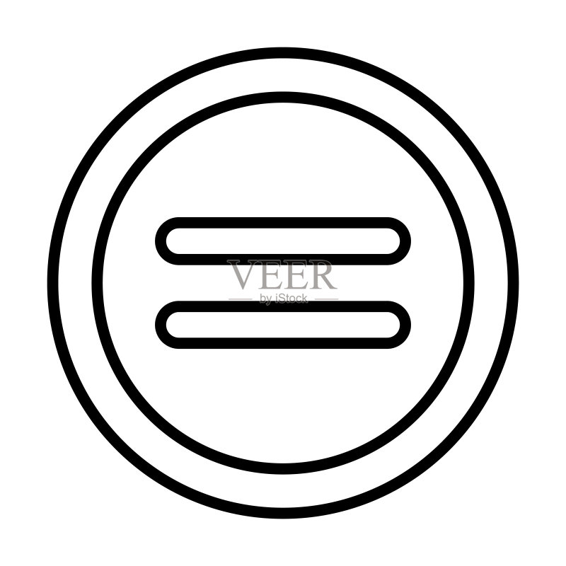 等号图标:线性轮廓设计,适用于网页和移动端图标素材