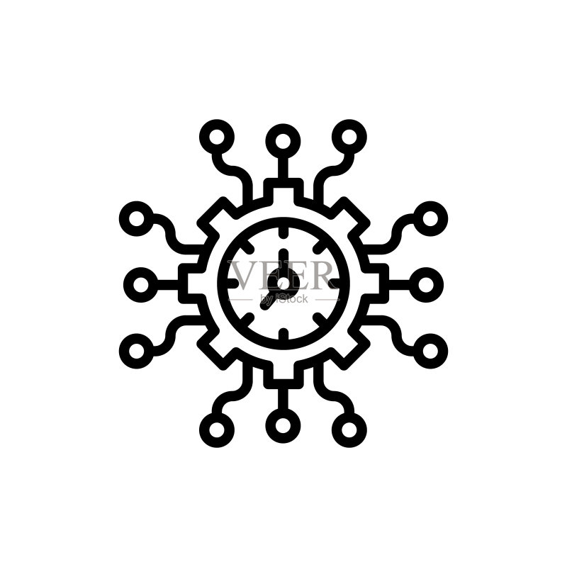 矢量时间管理图标 - 标志设计图标素材