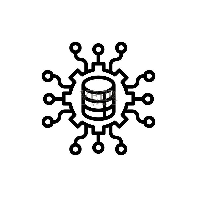 大数据管理矢量图标标志图标素材