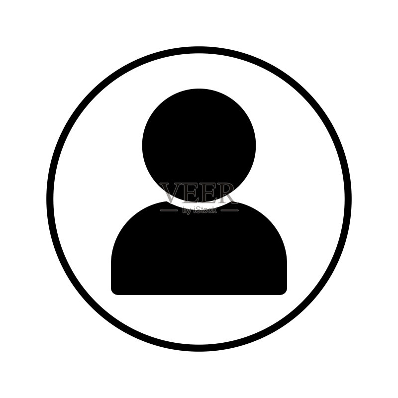 圆形匿名人物图标(矢量图)图标素材