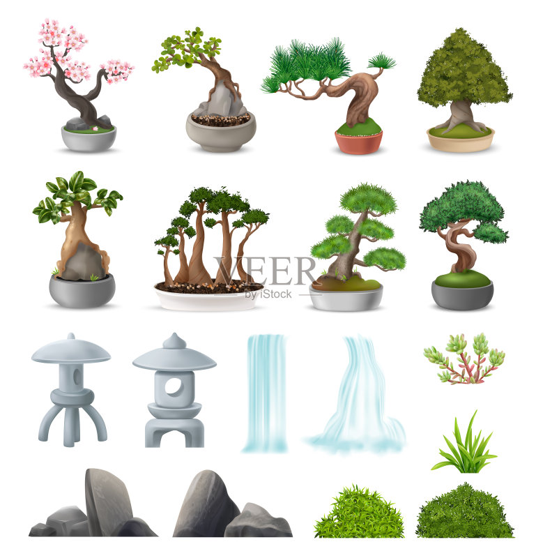 盆景树合集图标素材