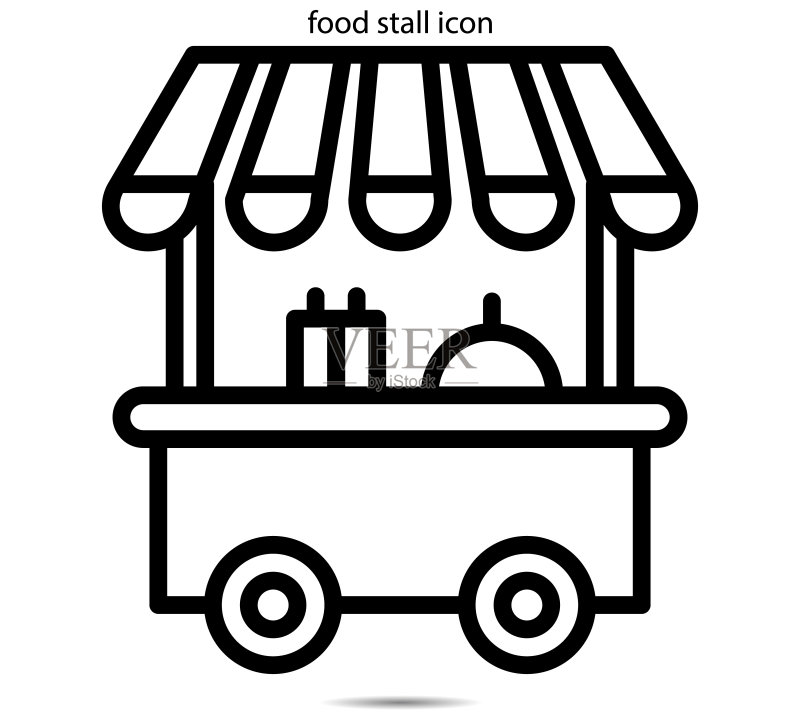 食物摊位图标矢量素材图标素材