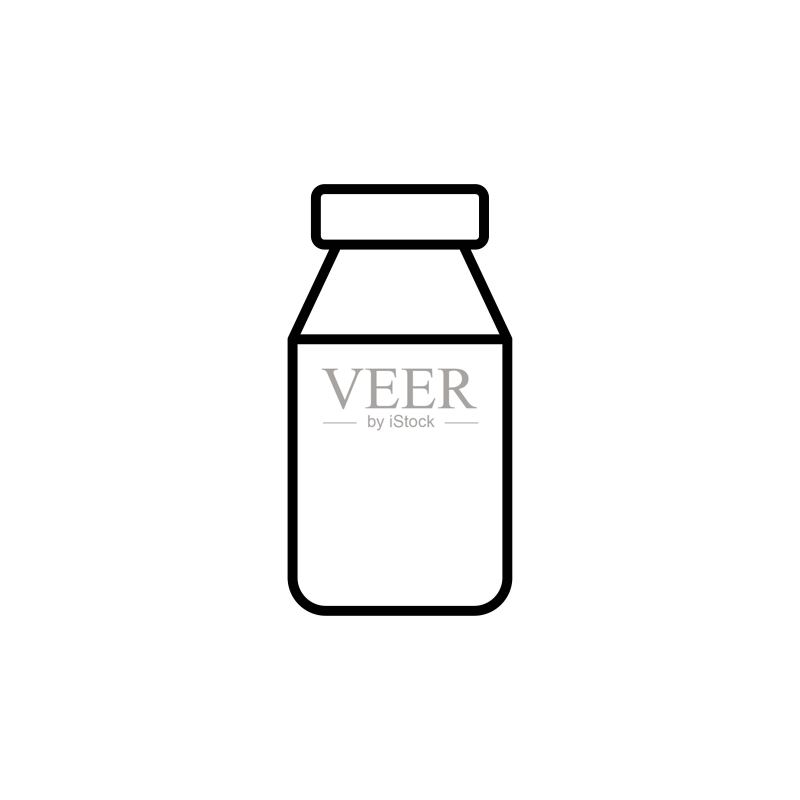 水瓶图标矢量设计模板图标素材