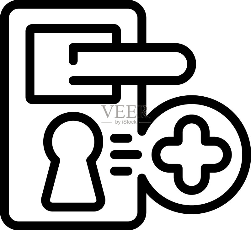 消毒门把手图标轮廓皂图标素材