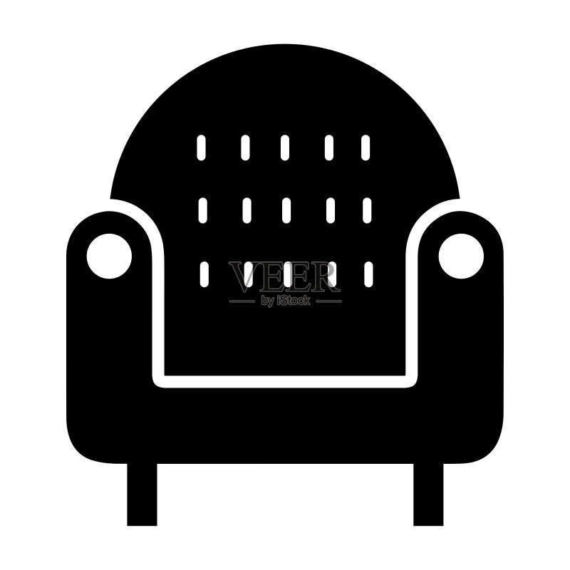 布艺扶手椅家具图标图标素材