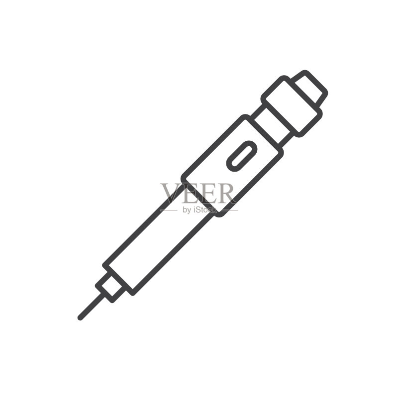 胰岛素注射笔线条图标图标素材
