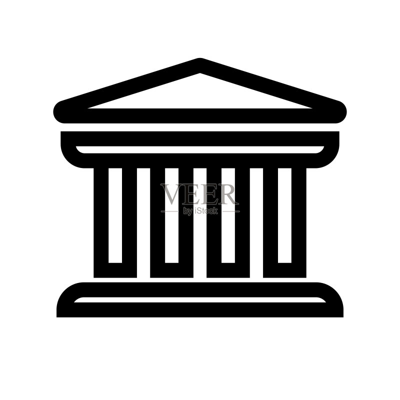 历史建筑和银行图标矢量素材图标素材