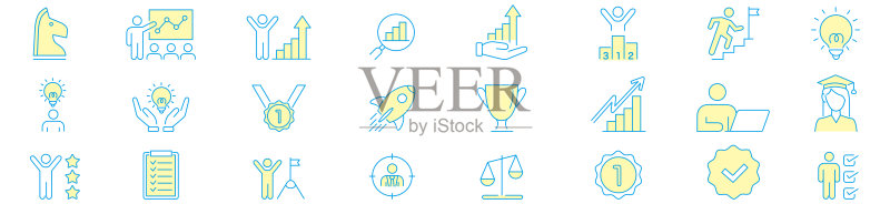 个人成长图标矢量图图标素材