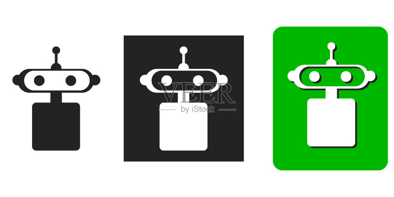带机器人头的聊天机器人Logo。聊天机器人图标人工智能OpenAI。OpenAI图标,人工智能智能AI虚拟智能助手Bot。客户支持服务聊天机器人。图标素材