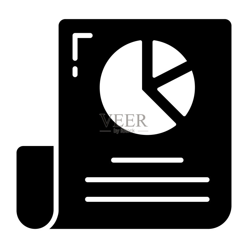 潮流设计的财务报告矢量图标图标素材