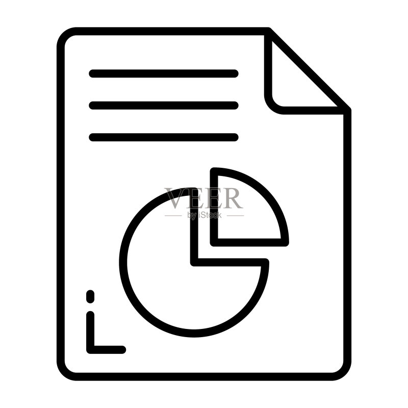 时尚风格的财务报告矢量图标图标素材