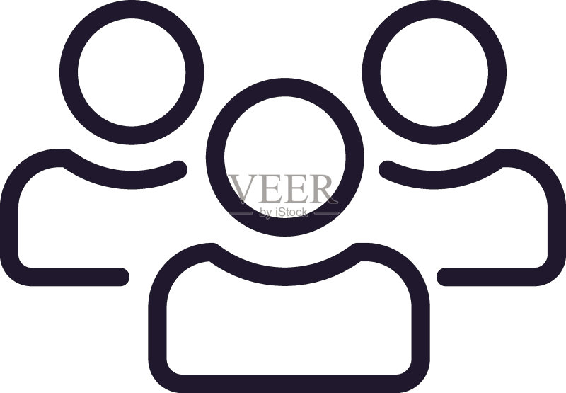 连接和通信概念:网站、应用、广告、商店、banner的现代轮廓标志。可编辑的笔画。用户作为员工的象征的矢量线图标图标素材