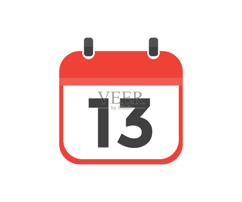 简易日历:13号日期图标图标素材
