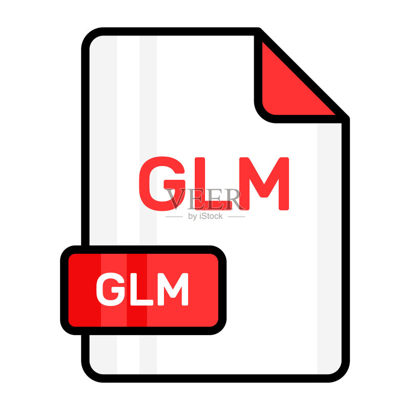 GLM文件的矢量图标,可编辑设计图标素材
