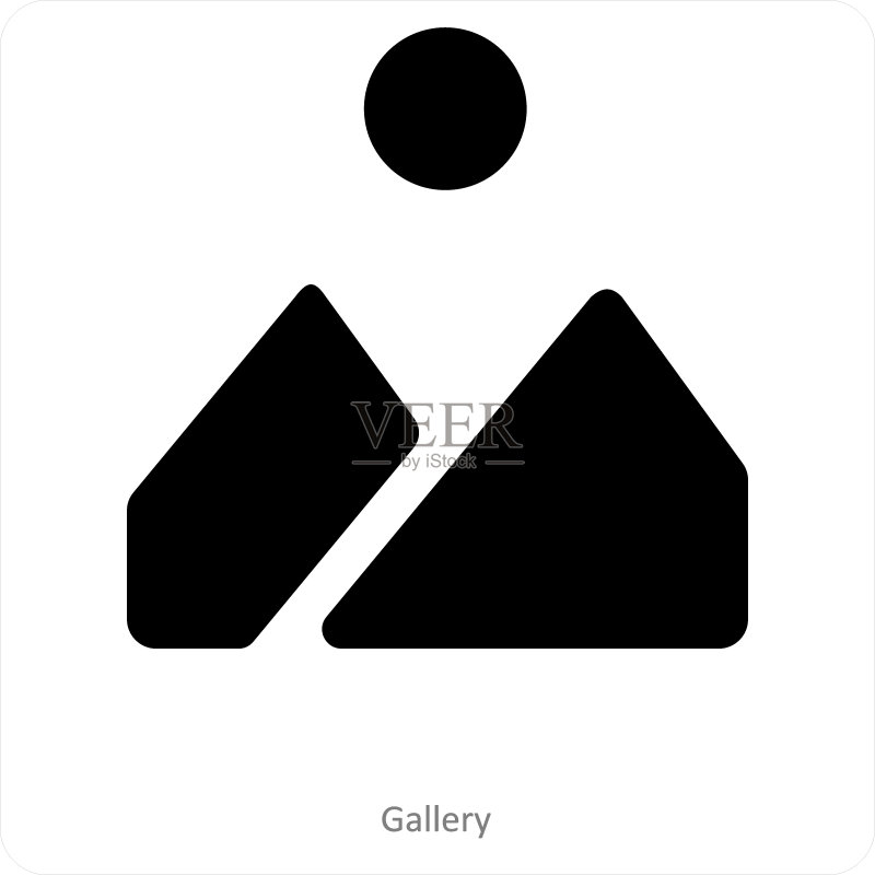 画廊和照片图标概念图标素材