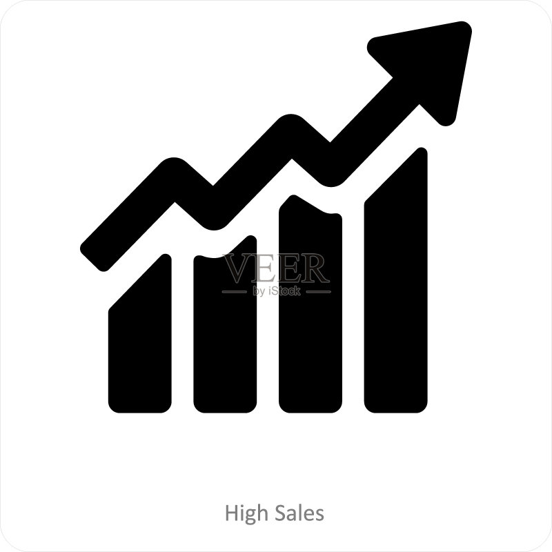 高销量与金钱图标概念图标素材