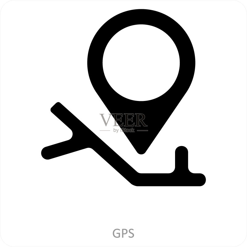 GPS和导航图标概念图标素材