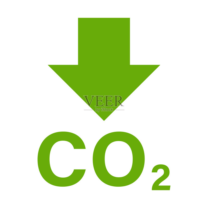 减少二氧化碳排放图标矢量图,停止气候变化标志,适用于平面设计、logo、网站、社交媒体、手机App、UI插图图标素材