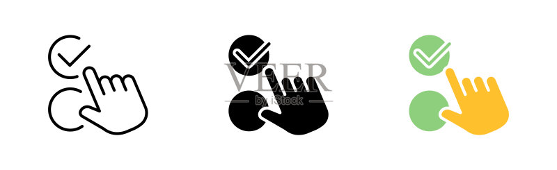 候选人投票选举图标:技能、胜出者、领导、勾选、公告栏、委员会、个人资料、竞赛概念,不同风格矢量线条图标图标素材