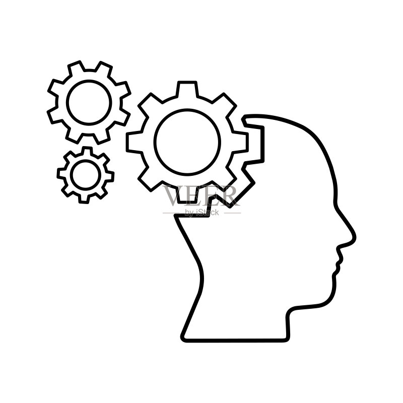 战略思维图标,轮廓符号图标素材