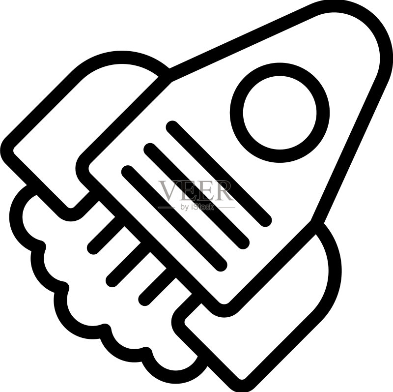 火箭关键点图标轮廓主图图标素材