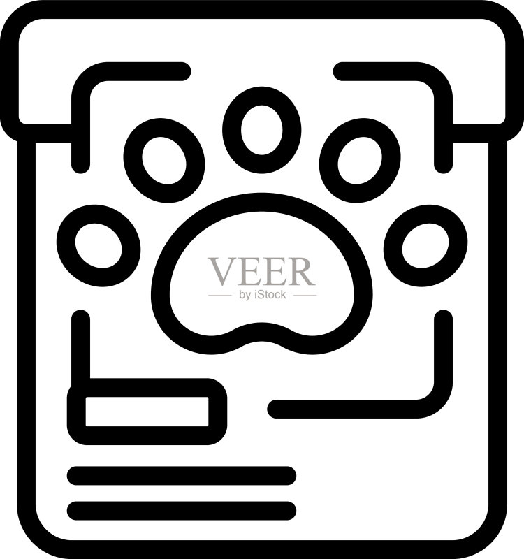 宠物辅助国际图标轮廓图标素材