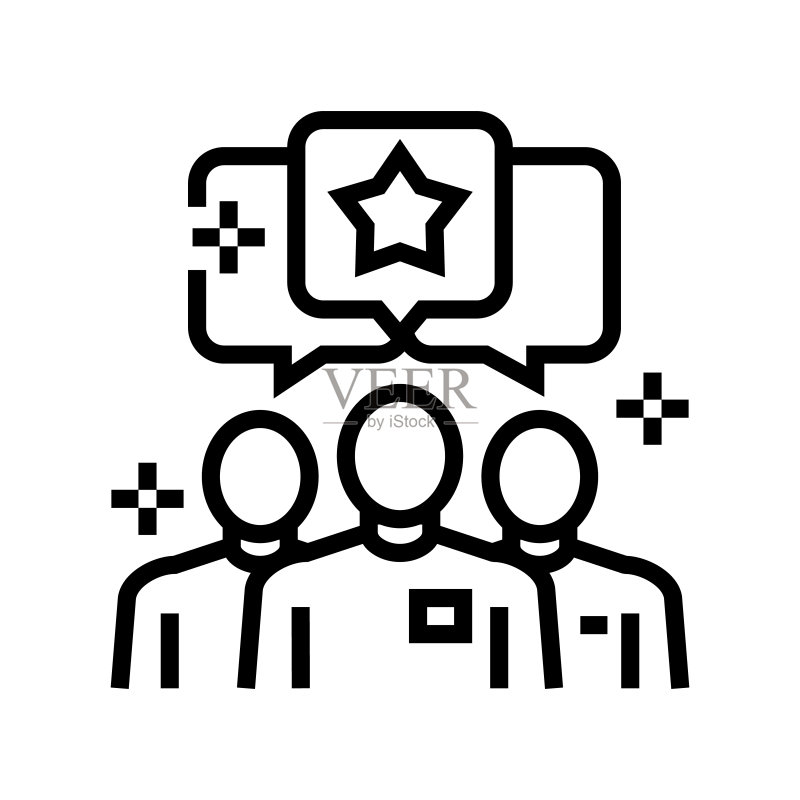 专业团队线条图标矢量图图标素材