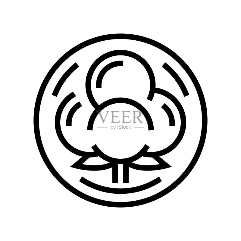 棉布面料线条图标矢量素材图标素材