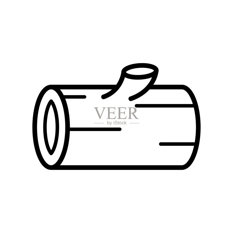 白色背景中的木材图标矢量设计模板图标素材