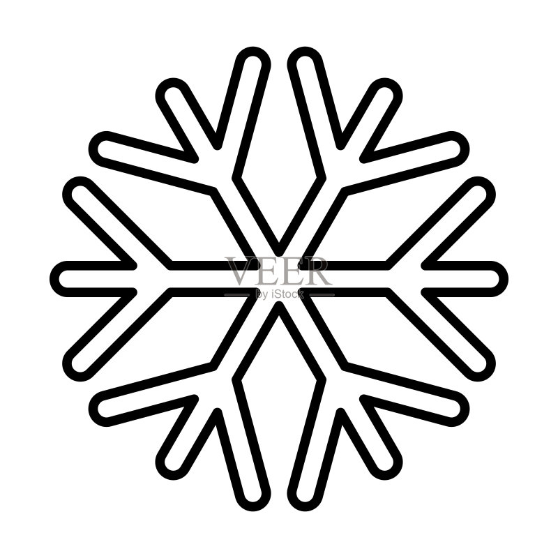 雪花图标,雪矢量,冬季插画图标素材