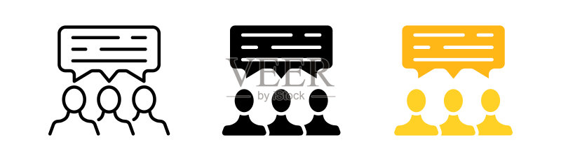信息图图标集:人群、团队合作、团队建设、复选标记、通信、委派。白色背景上的线条、黑色和彩色矢量图标图标素材