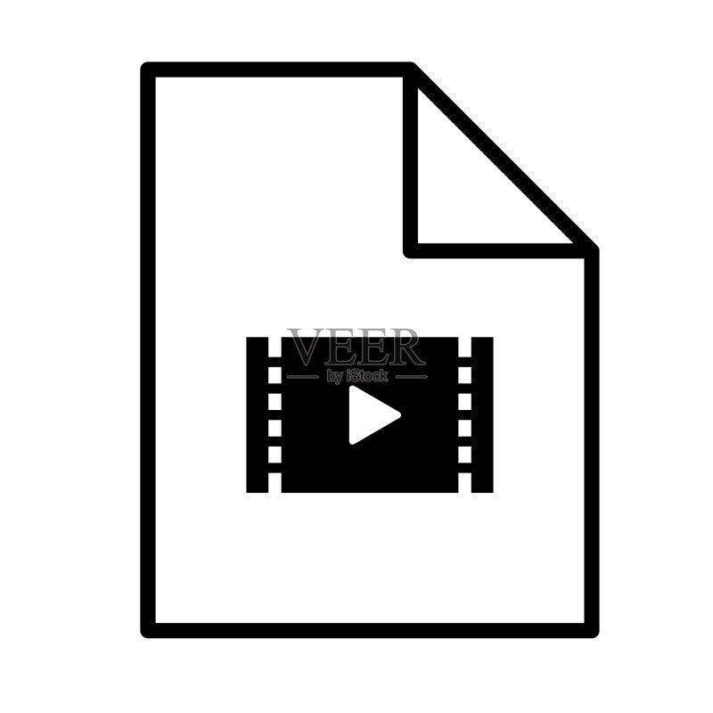 视频文件图标或电影文件图标素材