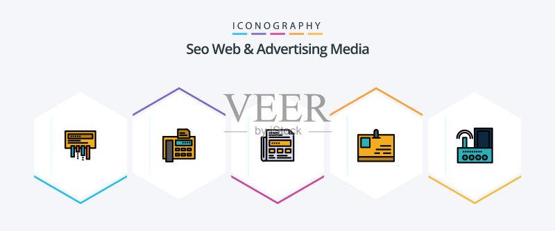 Seo网站和广告媒体25填充线图标图标素材