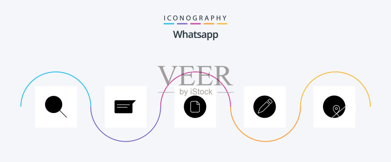 包含位置信息的whatsapp标志符号5图标包图标素材
