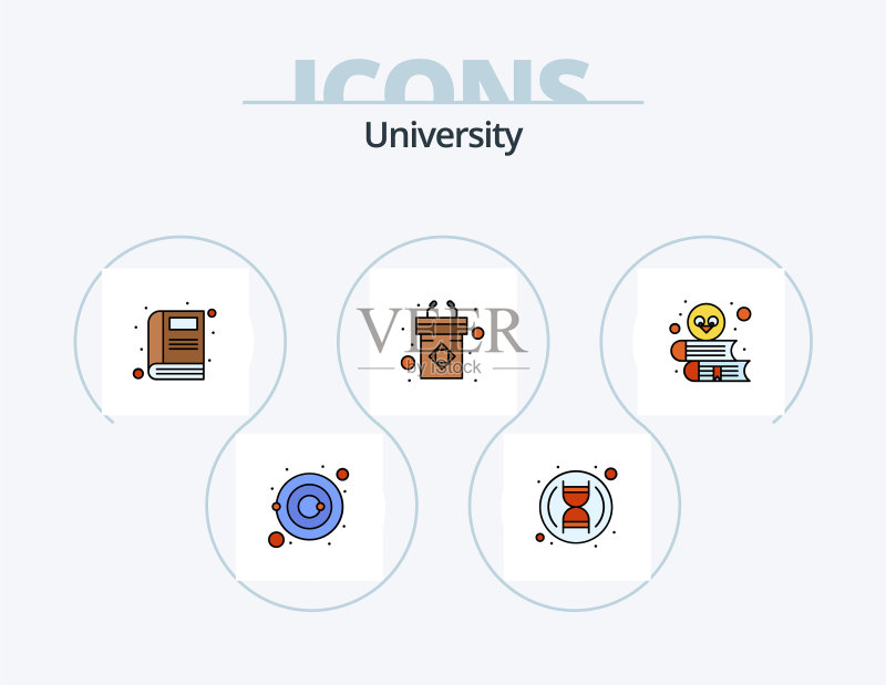 大学线条填充图标包5图标设计图标素材