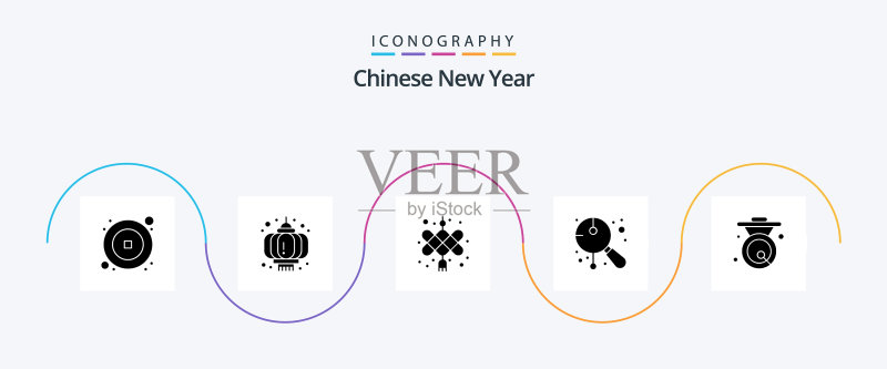 中国新年字形5图标包(含铃铛)图标素材