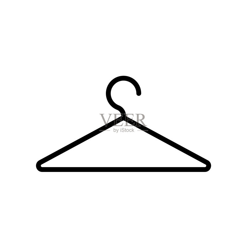 衣架图标或洗衣用品图标素材