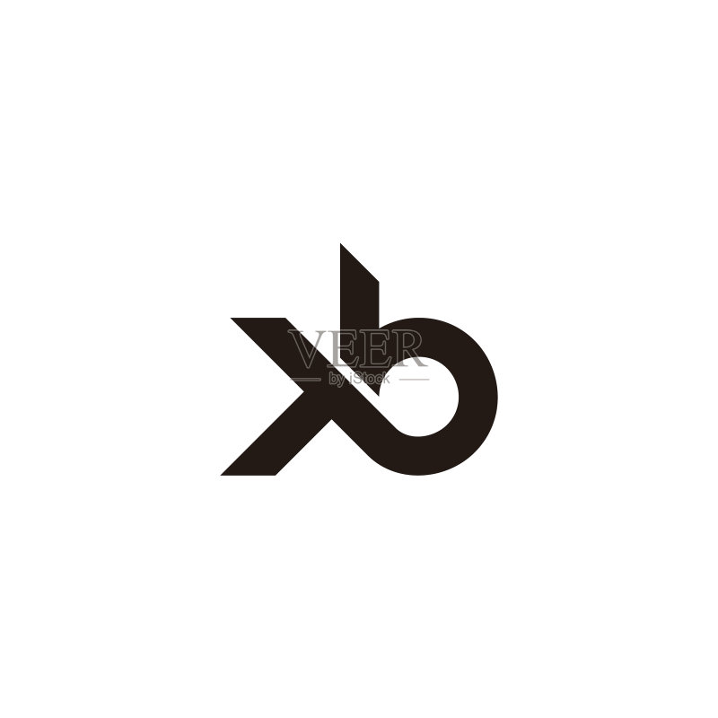 字母XB TB简约循环几何标志图标素材