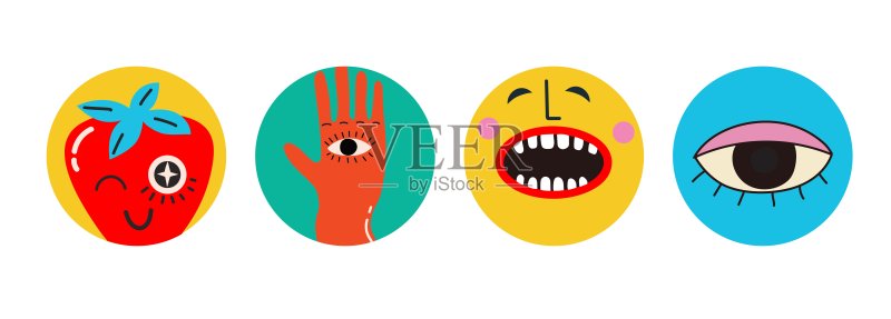 矢量高光封面元素图标素材