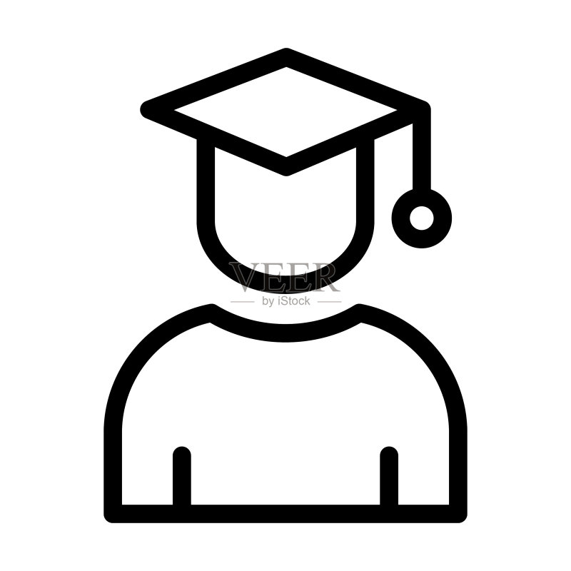 学生粗线条图标图标素材