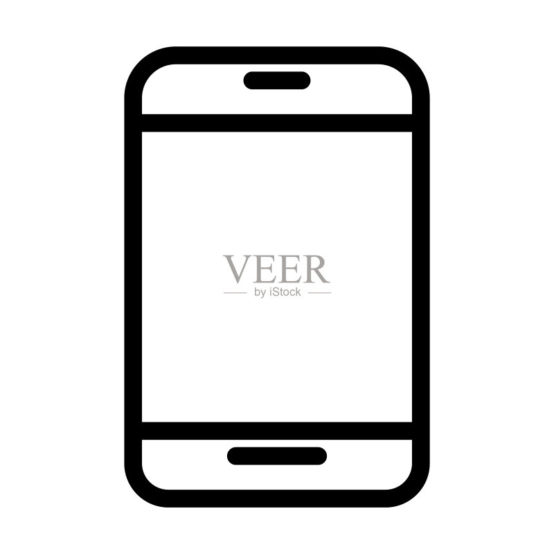 智能手机粗线条图标图标素材