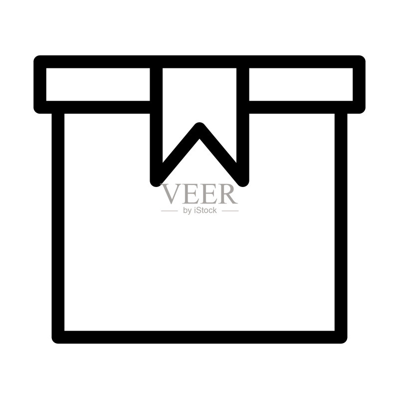 盒子粗线条图标图标素材