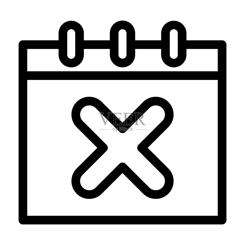 取消事件粗线条图标图标素材
